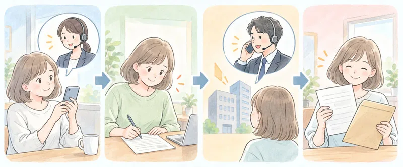 退職代行を利用する流れ