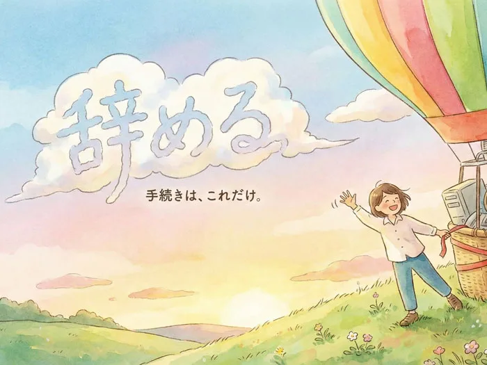 辞める手順は、拍子抜けするほど簡単です